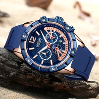 megir mens sports chronograph quartz wrist watches army silicone waterproof stopwatch relojios masculinos man clockmn2083 2n0