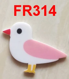FR-314 50 шт. 40*28 мм мультфильм 8 цветов Чайка Flatback смолы бант для волос многоцветный птица плоское украшение из смолы для DIY украшения дома аксессуары - Цвет: FR-314