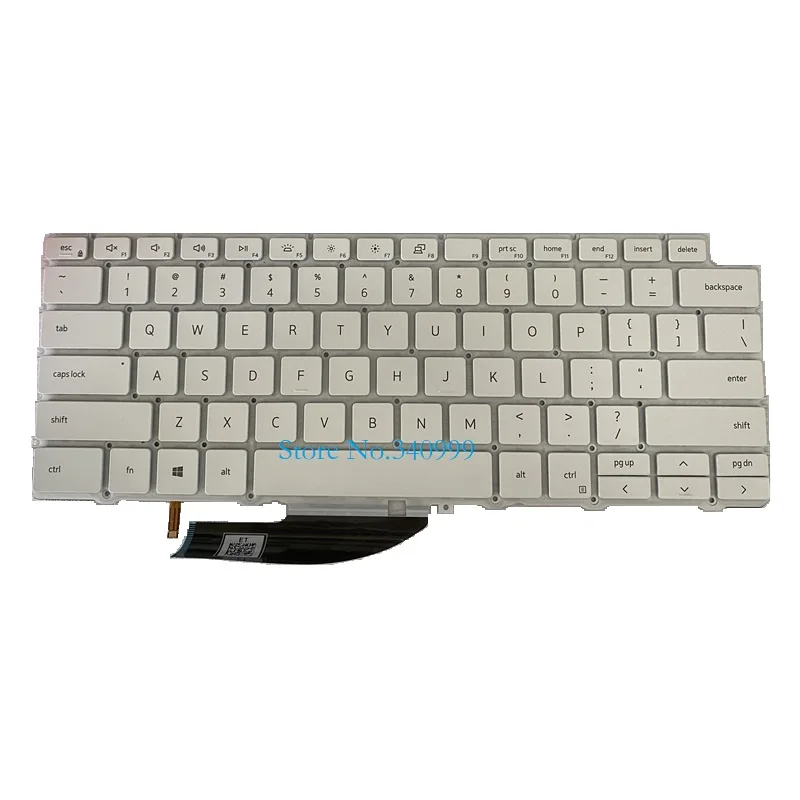 

New For DELL XPS 7390 2 IN 1 Laptop Keyboard Backlit No Frame White