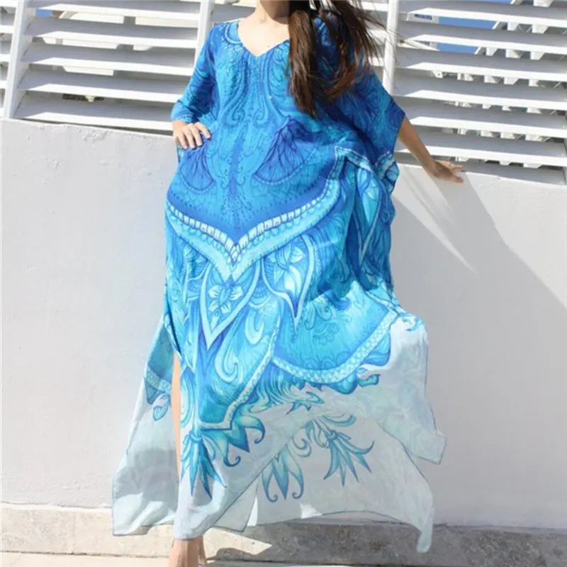 669 Хлопок, длинное пляжное покрытие, женские платья, Robe de Plage Vestidos, Плайя, бикини, накидка, парео, Пляжная туника - Цвет: 669