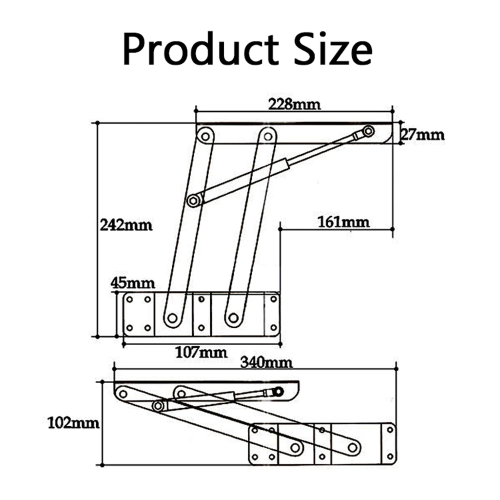 2 шт. складной весенний чайный столик петля мебель подъемный инструмент верхний