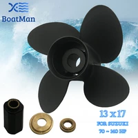 boat propeller 13x17 for suzuki outboard motor 70 140 hp aluminum 15 tooth spline factory outlet 4 blade engine part