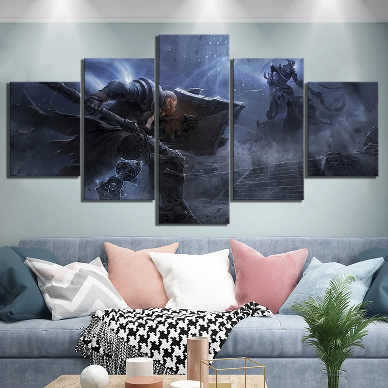 Модульные картины холст настенный рисунок Диабло 3 видеоигра принты живопись