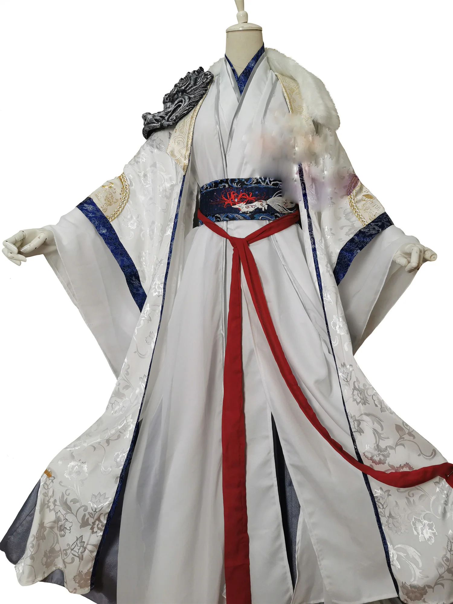 2 Designs White Black Two Ghost Officers Male Emperer Costume Hanfu cos Prince of Wu Yong JunWu Cosplay