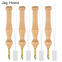 wooden handle embroidery pens cross stitch yarn punch needles weaving tools with needle threader for diy craft stitching sewing