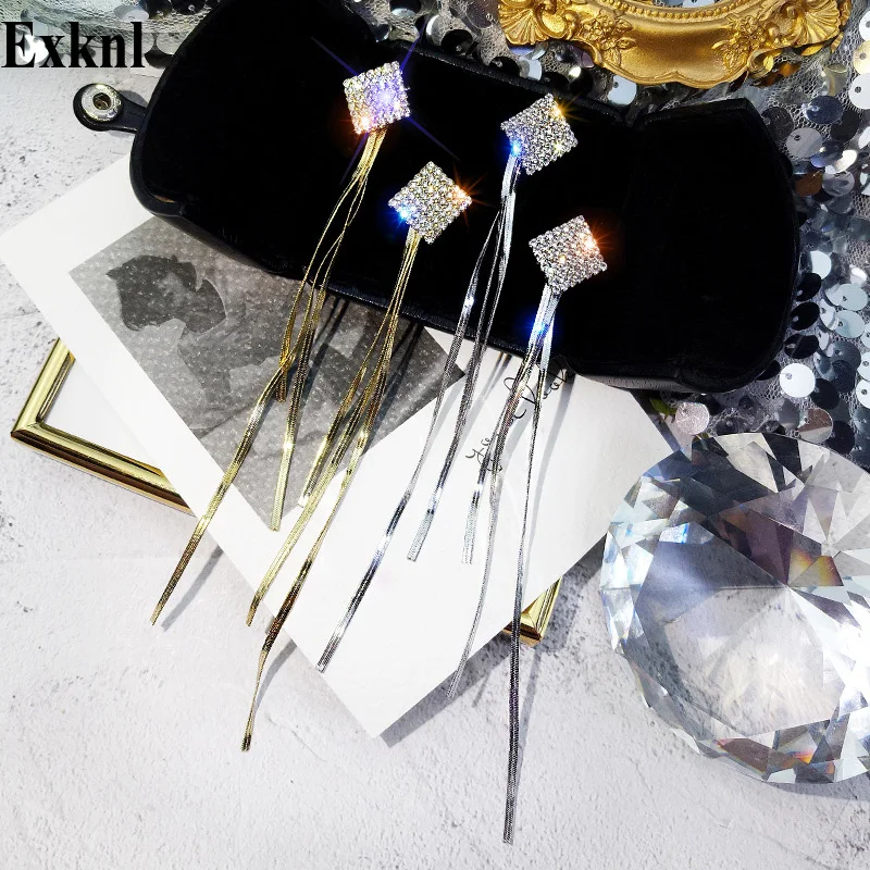 Женские свадебные длинные серьги Exknl корейские вечерние в богемном стиле с