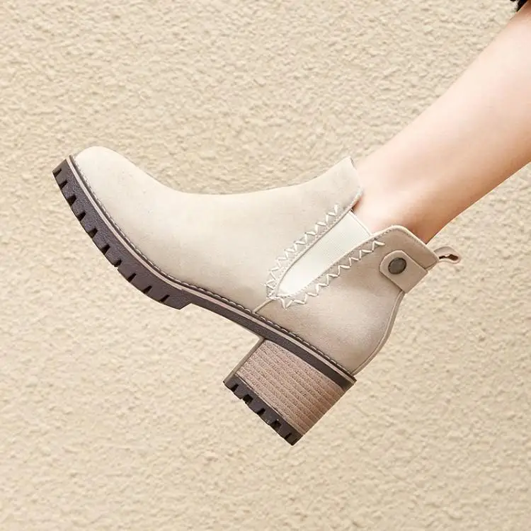 Ботинки Челси женские короткие плюшевые ботильоны Botines Mujer коллекция 2019 года