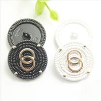 50 pcs high end metal small fragrance buttons spot wholesale woolen coat buttons black and white 18 25mm