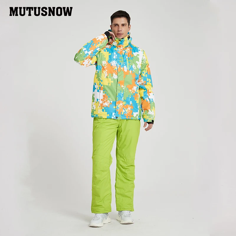 MUTUSNOW Высокое качество для мужчин мужской лыжный костюм Открытый Снег Куртки