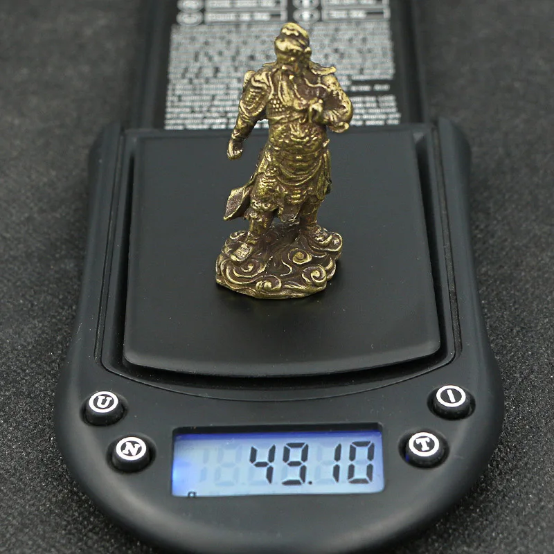 Винтажные медные китайские статуэтки бога богатства искусственные маленькие