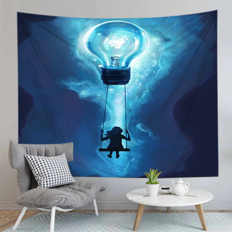 3d красивое одеяло для девушек синяя ночь настенный гобелен мягкая ткань домашний