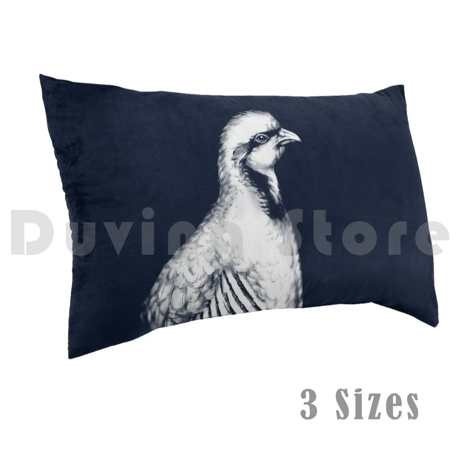 

Chukar Partridge Portrait ( Dark Background ) Pillow Case Printed 35x50 Chukar Partridge Realistic Plumage