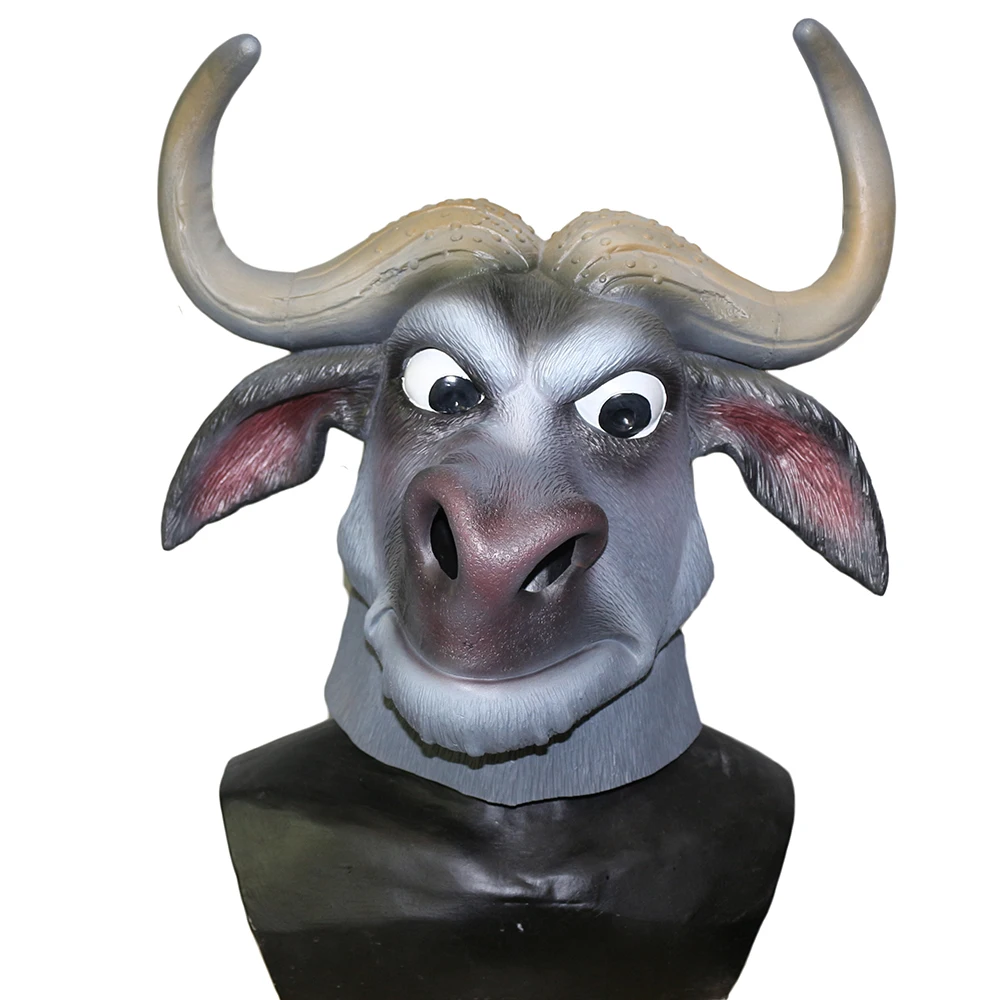 

Hot Selling Realisic Halloween props Full head Awesome OX Cow Bull Buffalo Mask
