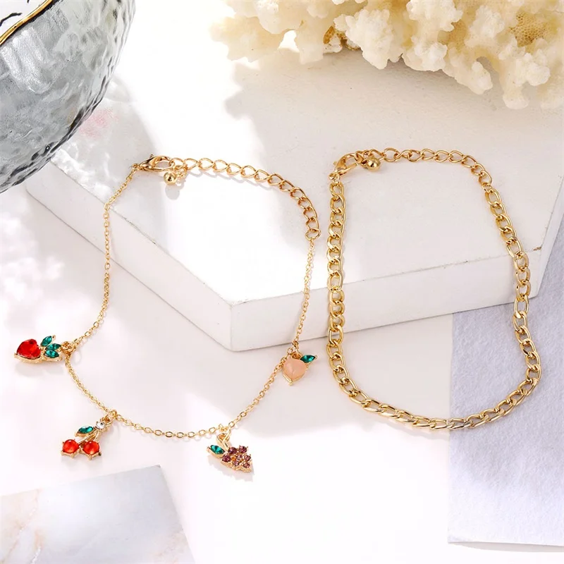 Набор женских ножных браслетов в богемном стиле 2 шт./компл. модные браслеты на