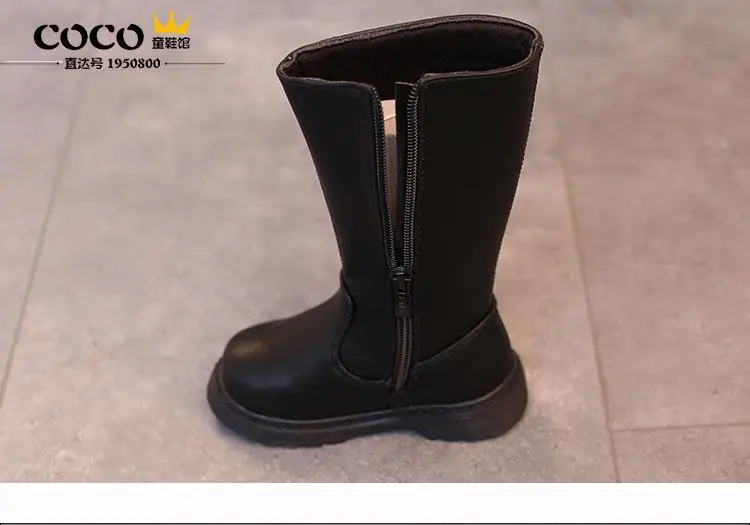 Дети коована сапоги новые детские зимние сапоги с короткими рукавами для девочек Сапоги выше колена детская обувь детские обувь с высоким берцем для детей ясельного возраста