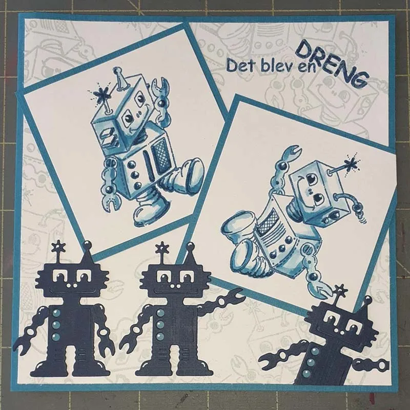

JC Robot Mechanic Metal Cutting Dies Scrapbooking Mold New Die Cut Stencil Handmade Tools DIY Card Make Mould Craft Decoration