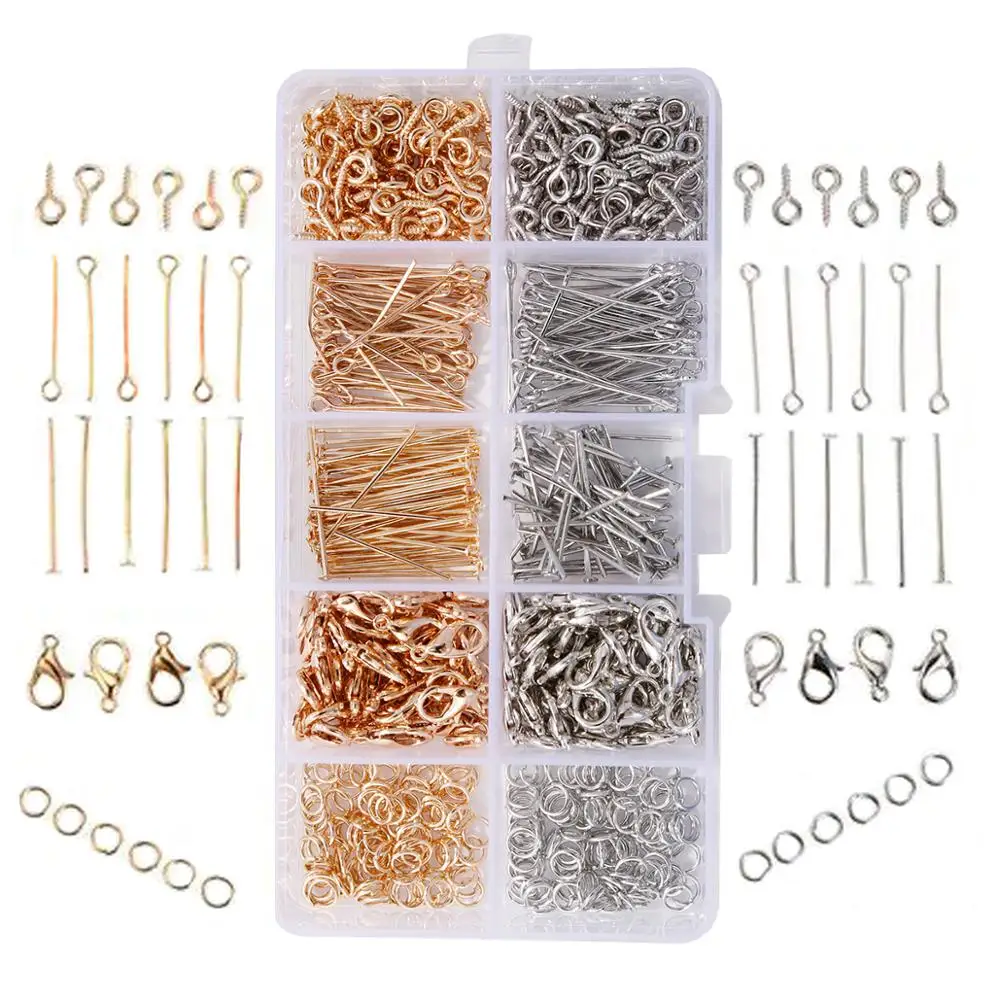 350 шт./кор. застежки-карабины соединительное кольцо с плоской головкой штифты