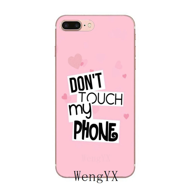 Чехол Don't touch my phone для Samsung Galaxy A70 A60 A50 A40 A30 A10 A9s A8 A6s J4 J6 Prime Plus 2018 | Мобильные