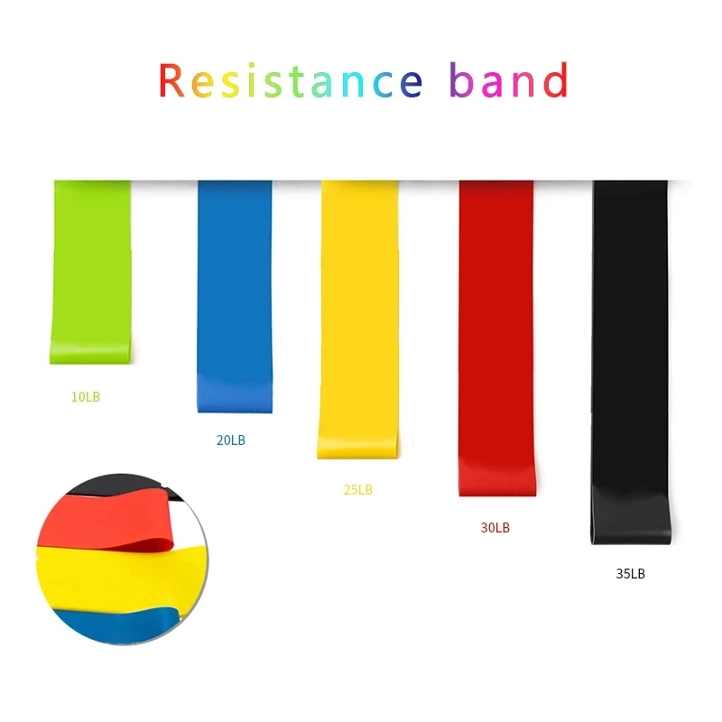 Yoga Resistance Rubber Bands For Fitness 5 Level Workout Elastic Expander Pilates Sports Training Crossfit Gym Equipment | Спорт и