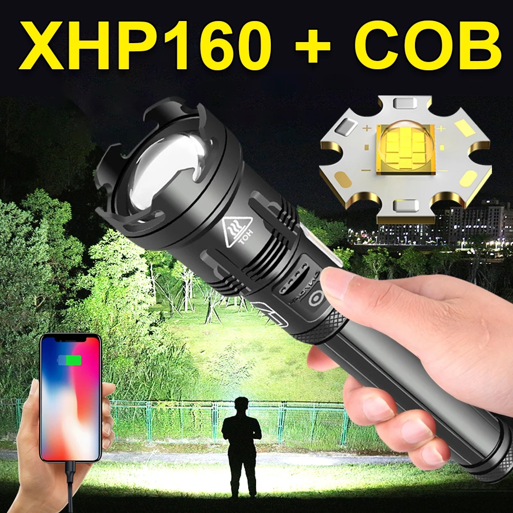 2021 новые XHP160 самая мощная светодиодная вспышка светильник фонарь Xhp90
