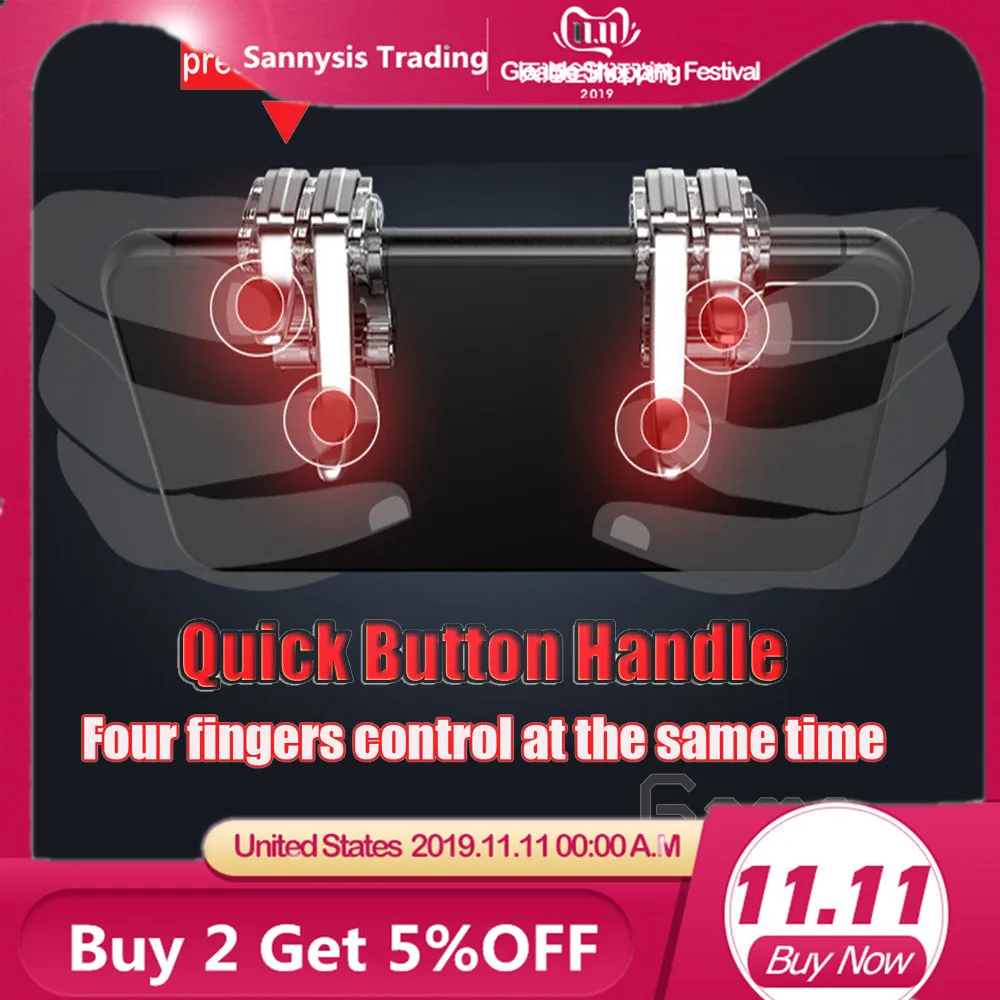 Прямая поставка игровой триггер для мобильных телефонов ручки кнопки огня L1R1