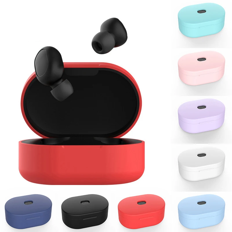 Фото Для Redmi Airdots TWS bluetooth-гарнитура милый Силиконовый Футляр для наушников Xiaomi Для Redmi Airdots TWS bluetooth-гарнитура милый Силиконовый Футляр для наушников Xiaomi