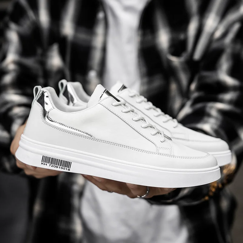 

Men'S 2021 Casual Shoes Lace-Up Color Matching Breathable Fashion Flat-Bottom Comfortable Non-Slip Running Vulcanized Shoes