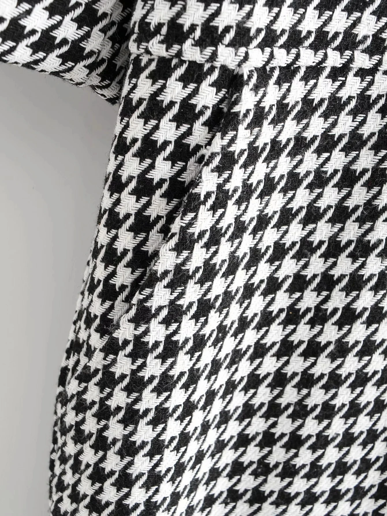 

Foridol Houndstooth Wide Leg Kintted Jumpsuits Women Winter Clothes Chic Zipper 3/4 Sleeve Pockets Jumpsuits Overalls Plaid 2020