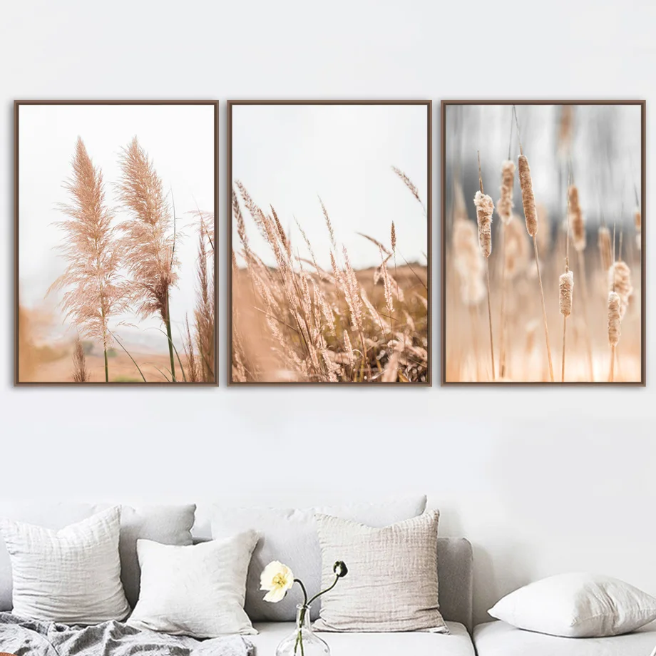 Полевая рисунок с язычком моста Осенний пейзаж настенная Картина на холсте