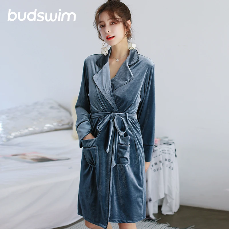 Женский комплект из двух предметов сексуальные ночные рубашки Осень-зима золото