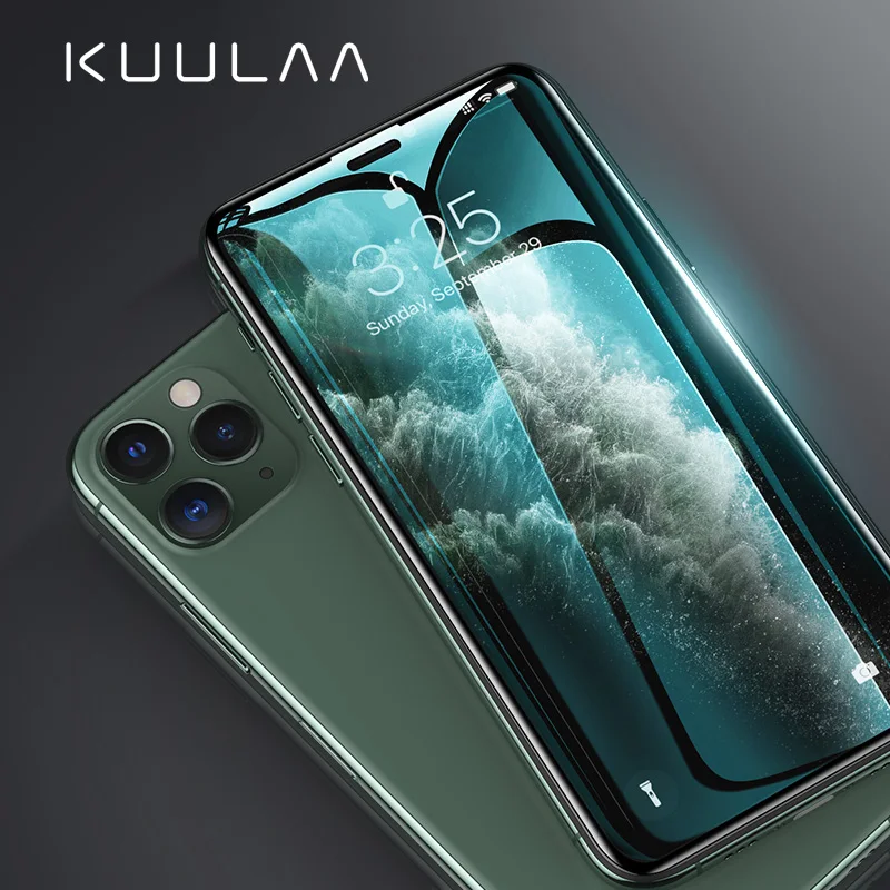 KUULAA 0,3 мм Полное покрытие защитное стекло для iPhone 11 Pro Max закаленное стекло Защита экрана для iPhone 11 Pro стекло