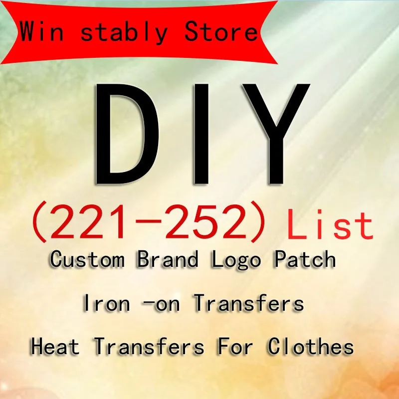 

221-252 Trend collection luxury brand logo ironing hot transfer DIY T-shirt decorative hot stamping printing Vinyl Sticker