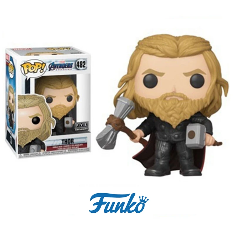 482 with box Funko pop Marvel Мстители Железный человек Капитан Америка Тор Черная Вдова Халк Локи модель человека-паука оригинальная коробка игрушки на день рождения - Цвет: 482 with box