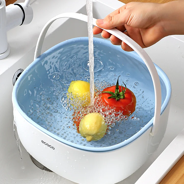 

Double Layer Vegetable Washing Basket Filter Sink Drain Fruit Cleaning Basin Multifunction Cesta De Frutas Kitchen Tools DF50GS