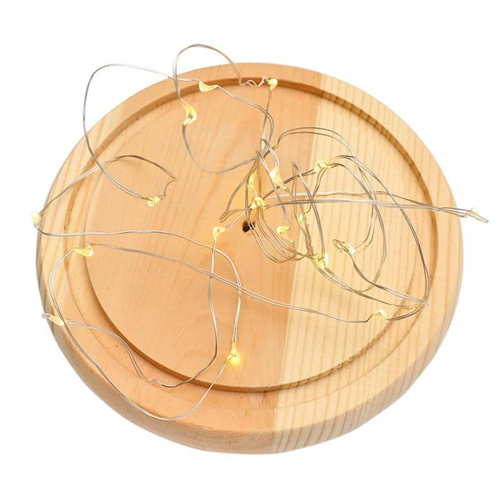 Светодиодные светильники деревянная основа на батарейках прозрачное стекло