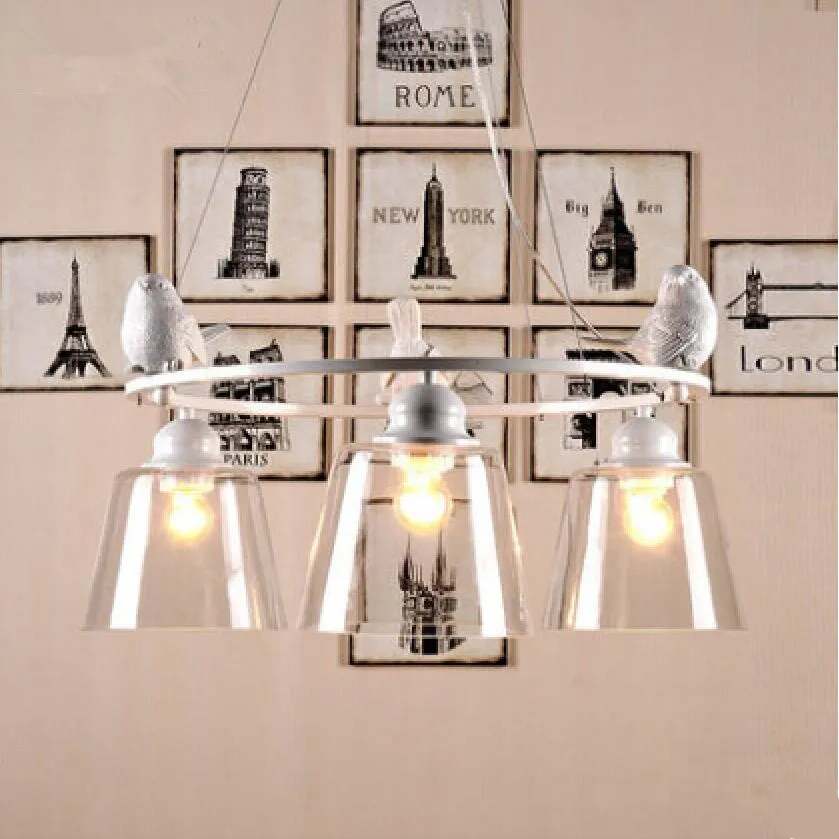 

European Art led chandelier living led lamps dining pastoral bird chandelier LED lamps E27 led lustre lighting chandeliers Z20
