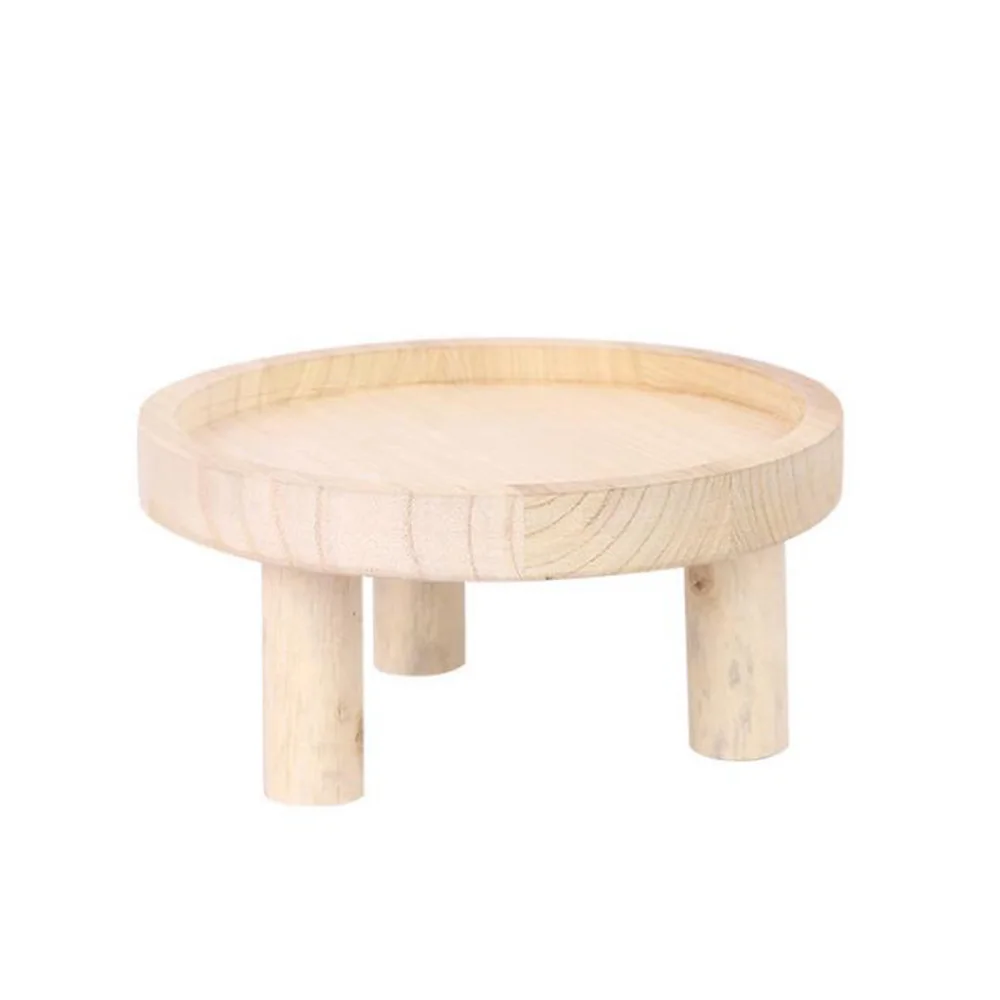 

Wooden Plant Standpipe Bracket Mini Round Stool Flower Pot Indoor Outdoor Decor For Office Dining Room Display Bonsai Holder
