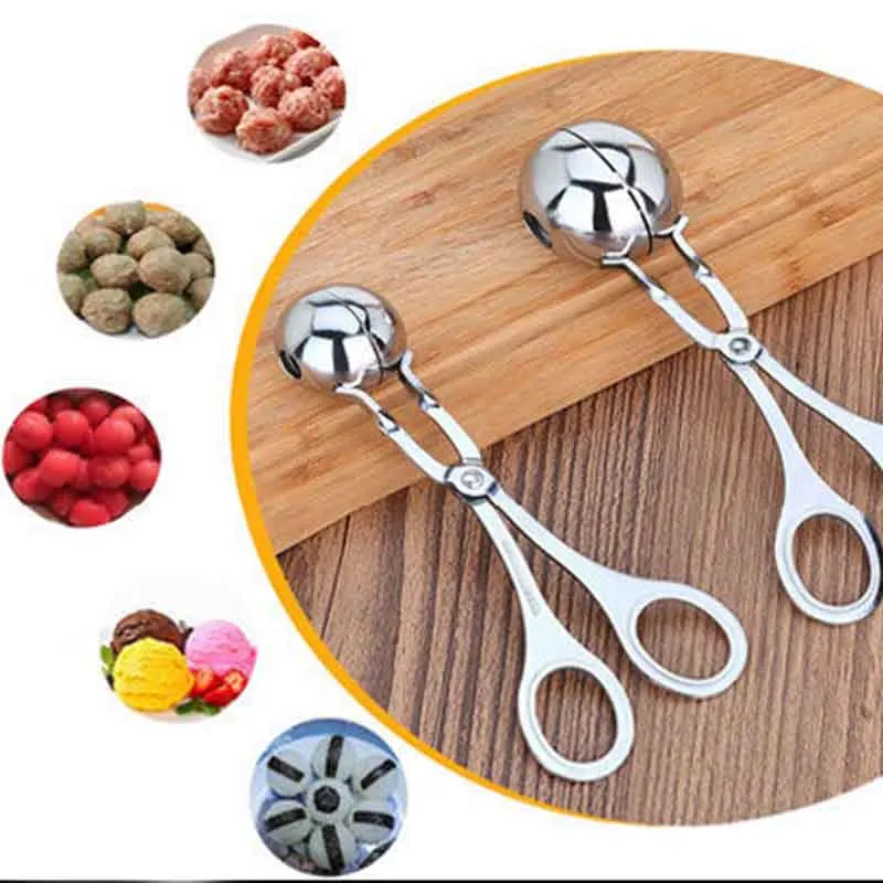 Кухня удобный аппарат для приготовления фрикаделек Нержавеющая сталь зажим