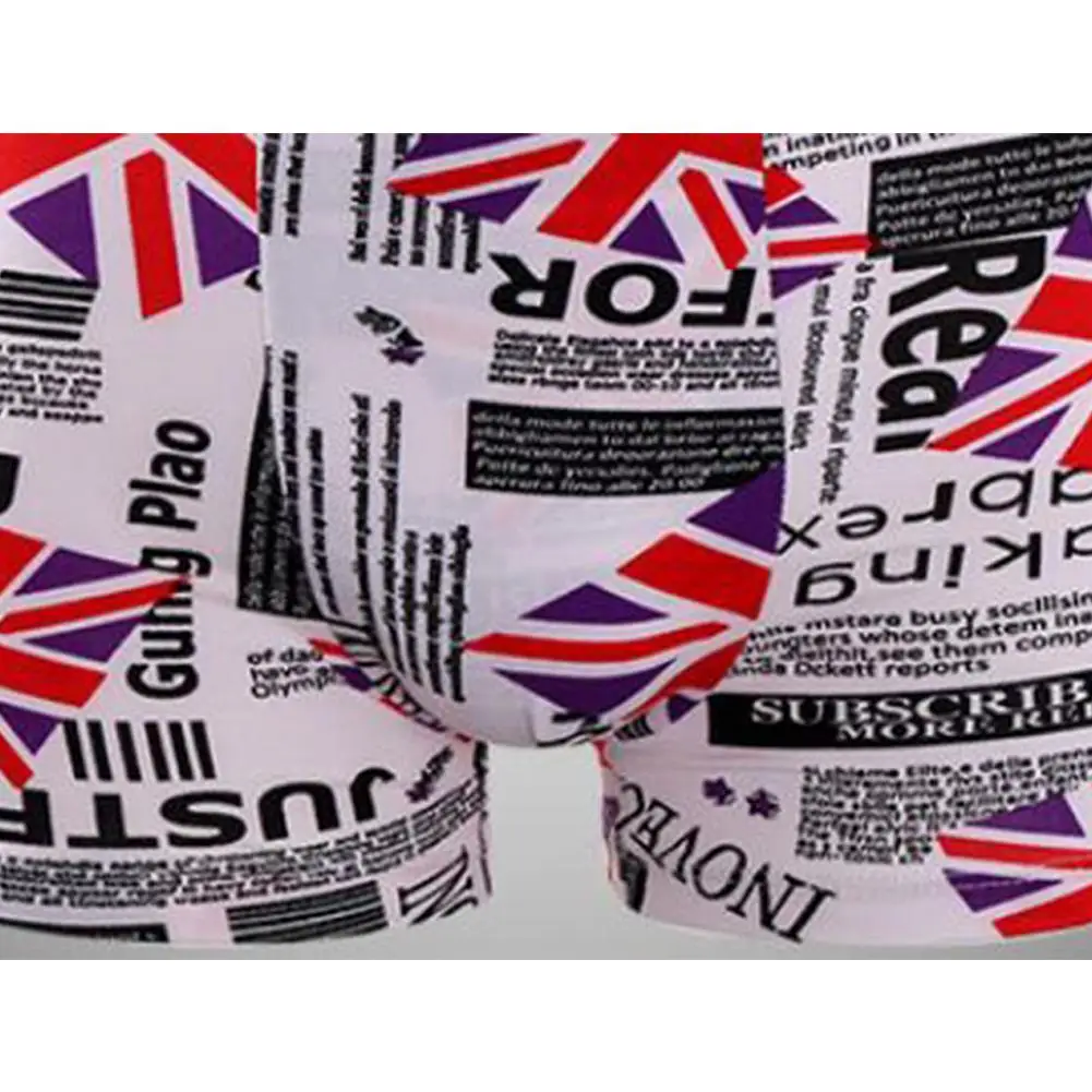 DSstyles мужские Модные эластичные трусы-боксеры с принтом подчеркивающие