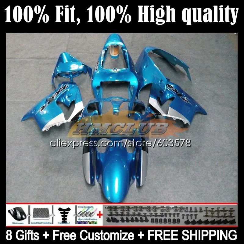 

OEM Body For KAWASAKI NINJA ZX9 ZX 9R 9 R 900CC ZX9R 02 03 119CL.49 ZX900 900 CC ZX-9R 2002 2003 Injection Fairing Glossy cyann