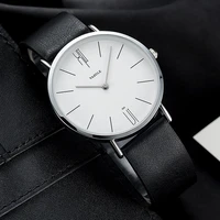 yazole men watch fashion ultra thin simple watches men waterproof leather strap quartz watch for men wristwatch high quality