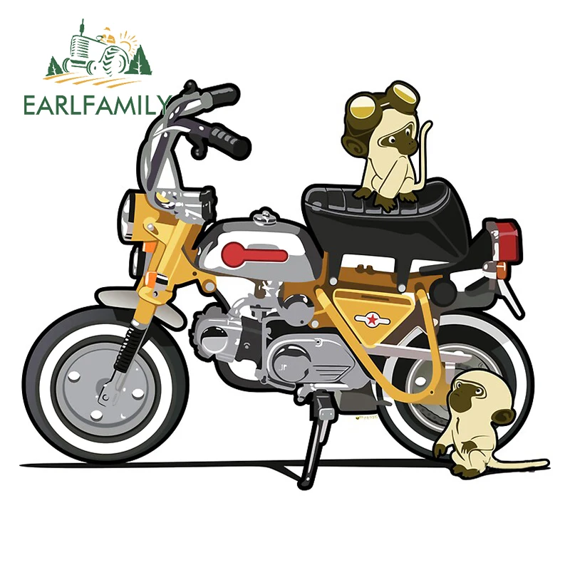 

EARLFAMILY 13 см x 10,2 см для мотоцикла, обезьяны, кемпера, автомобильные наклейки, водонепроницаемые наклейки «сделай сам» с прикусом и царапинами,...