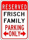 Семейный парковочный жестяной знак Frisch, художественное настенное украшение, винтажный алюминиевый Ретро металлический знак,