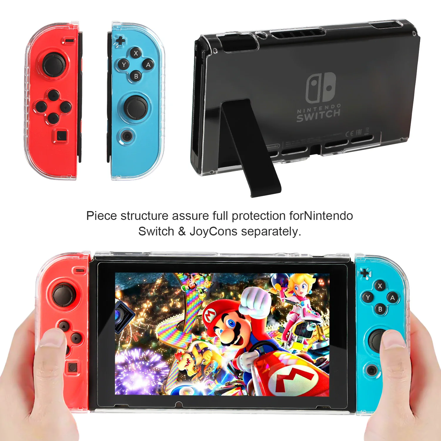 Прозрачный защитный жесткий чехол для ПК прозрачная задняя крышка нескользящий