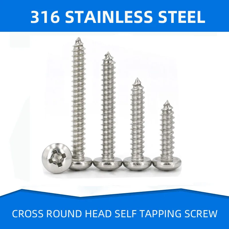 

Саморезы Из Нержавеющей Стали 316, крестовые винты по дереву M2.2, M2.9, M3, M3.5, M3.9, M4