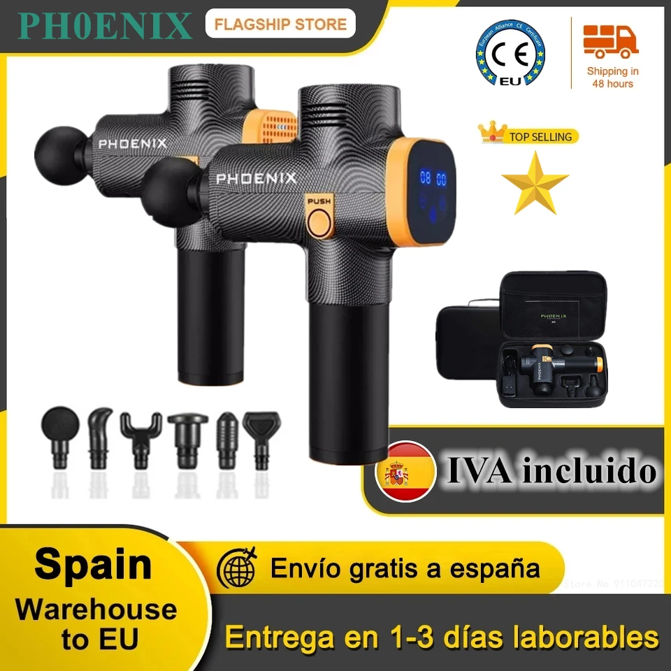 Пистолет для массажа мышц Phoenix A2 высокочастотный Электрический массажер тела