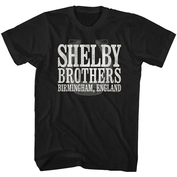 

Peaky Blinders T-SHIRT TV SHOW Mens Shelby Brothers Black Cotton