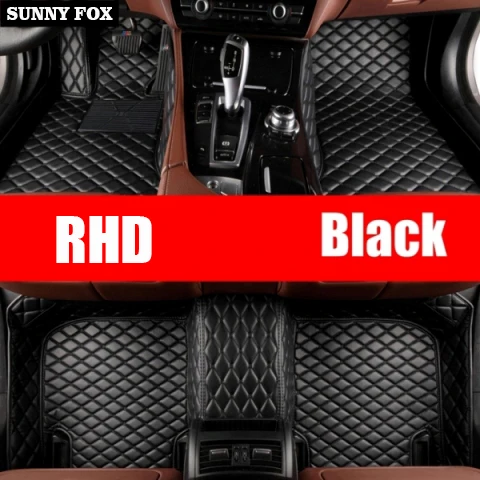 Right hand drive/RHD сделано для Toyota Prius XW30 Vios 5D полное покрытие чехол автомобиль-Стайлинг ковер нескользящий подводка для глаз(2009 - Название цвета: Black
