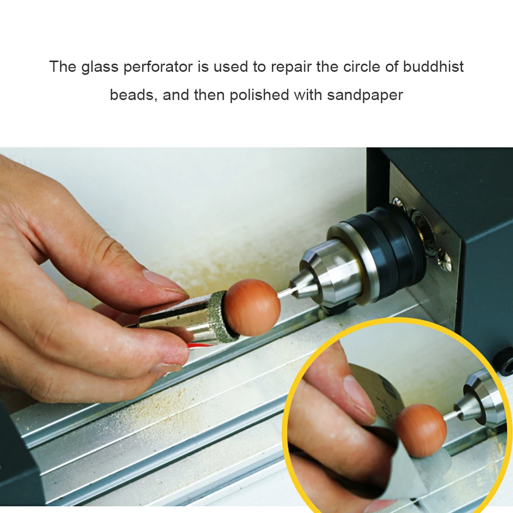 New Mini Lathe Beads Polisher Machine Woodworking Craft DIY Rotary Tool Set Standard Grinding US Plug |