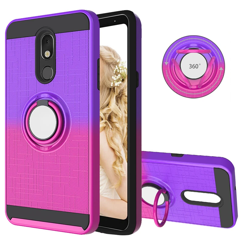 Shockrpoof Hard PC Phone Case for LG Stylo 5 4 Q Stylus Protection Fitted Cover Shell With Finger Ring |